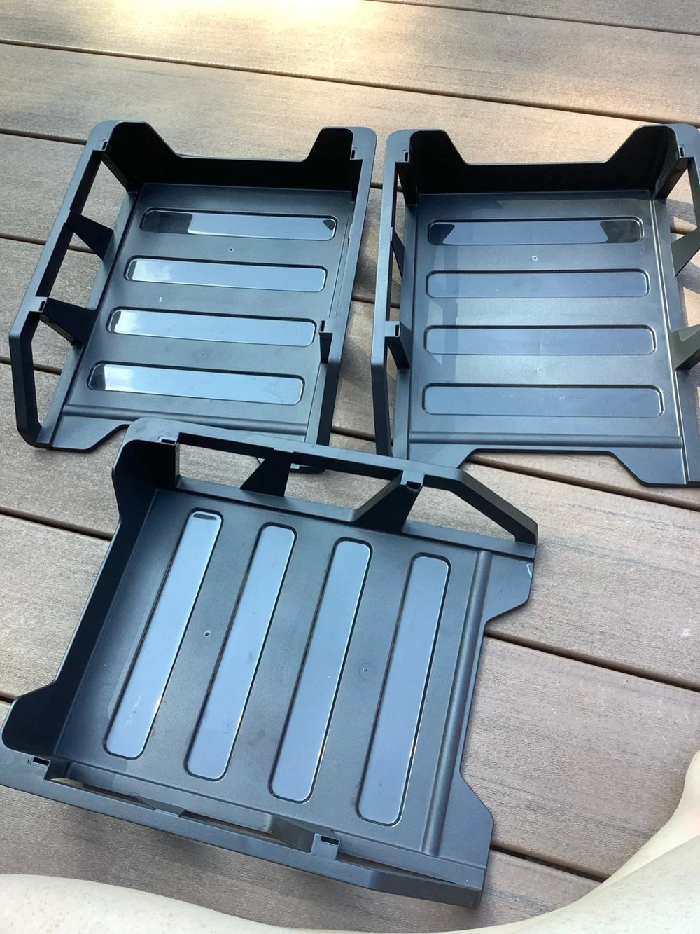 Black Stackable Letter Tray - Home Storage & Organization